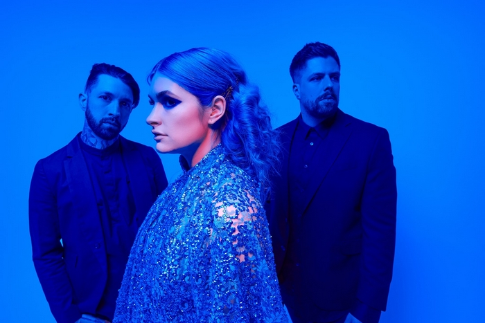 Spiritbox band portrait in blue light