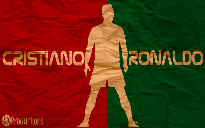 Cristiano Ronaldo Portugal Flag Crumpled Paper