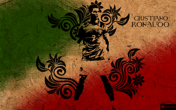 Cristiano Ronaldo Portugal Flag Grunge Design