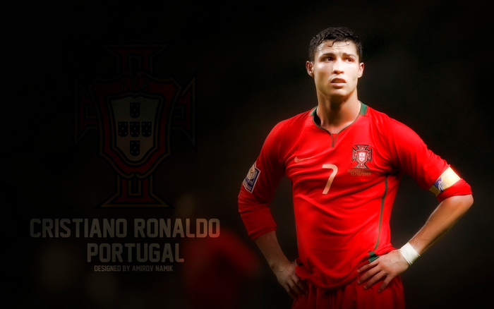 Cristiano Ronaldo in Portugal National Football Team jersey