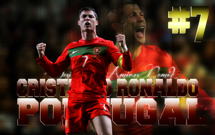 Cristiano Ronaldo #7 Portugal Football Celebration