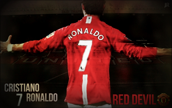 Cristiano Ronaldo in Manchester United Jersey