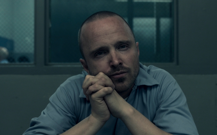 Aaron Paul looking serious, Truth Be Told