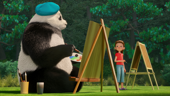 Stillwater and Addy painting together