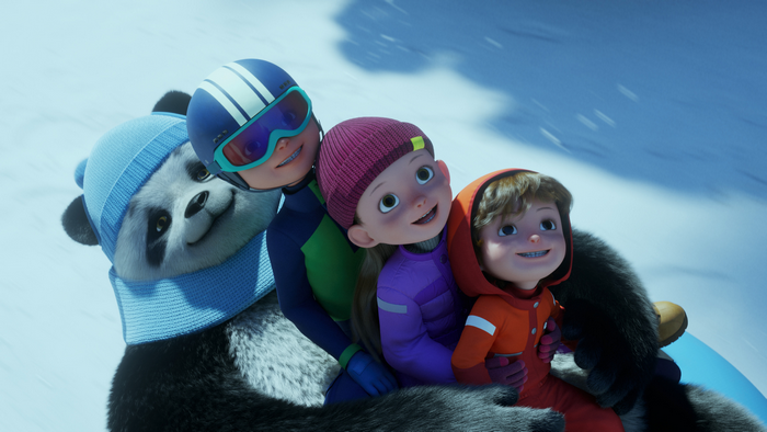 Stillwater and friends having fun in the snow
