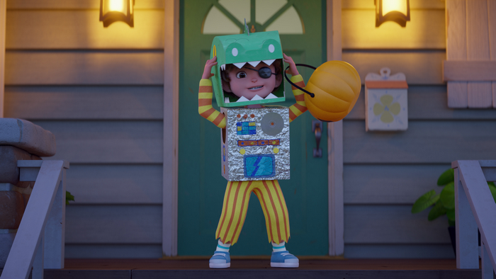 Karl (Stillwater) ready for trick-or-treating in costume