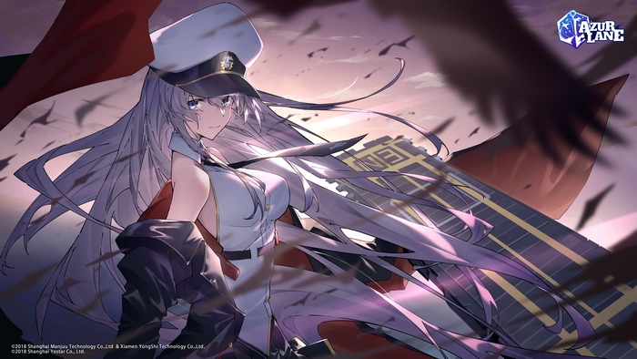 Enterprise in Dynamic Twilight Scene Azur Lane