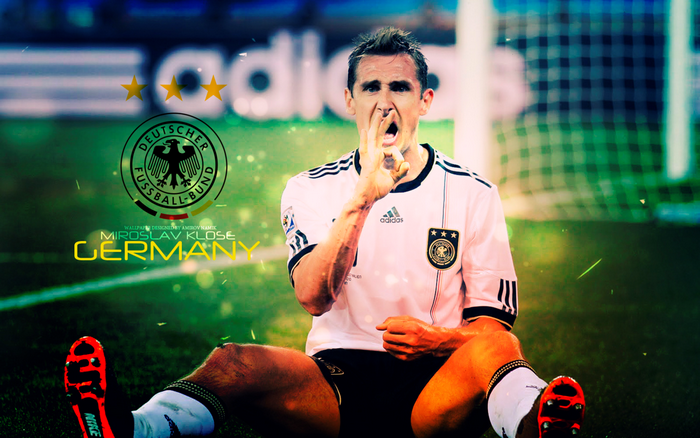 Miroslav Klose celebrating for Germany national football team