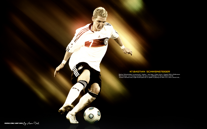 Bastian Schweinsteiger playing football for Germany