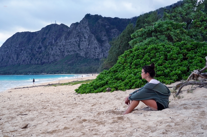Doogie Kamealoha, M.D. character relaxing on tropical beach