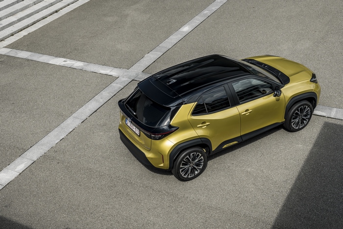 Elegant Gold Toyota Yaris Cross Hybrid SUV