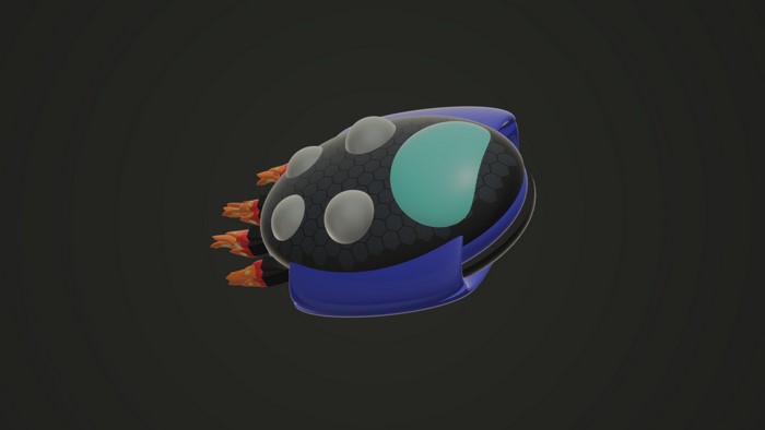 Futuristic Tok Vaisseau 3D Render
