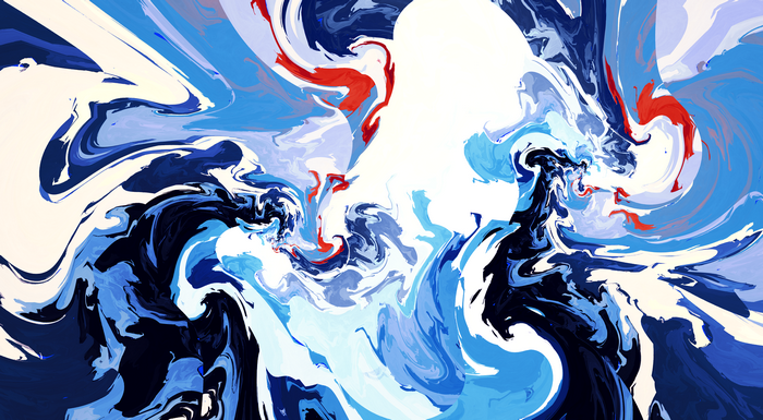 Abstract Blue and Red Combat Swirls
