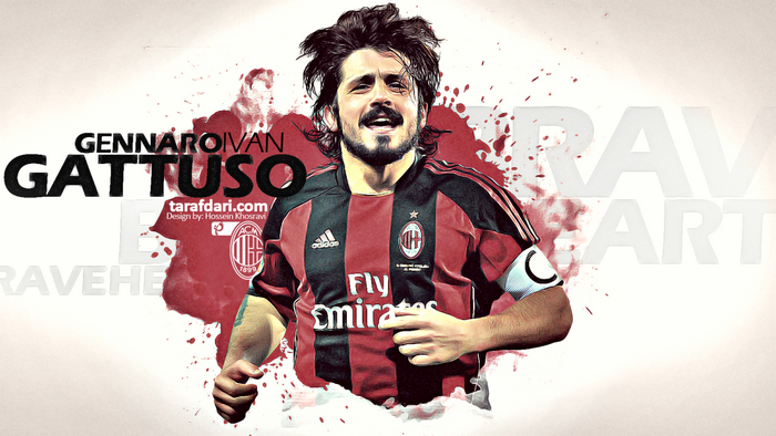 Gennaro Gattuso AC Milan Braveheart fan art