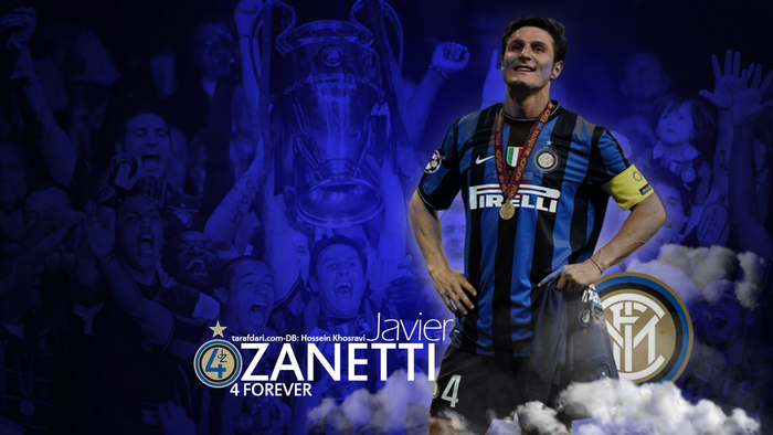 Javier Zanetti Inter Milan Champions League celebration