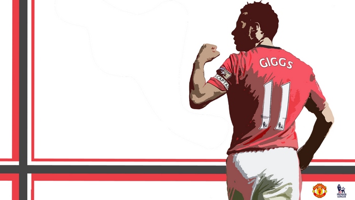 Ryan Giggs Manchester United Captain Flexing Arm