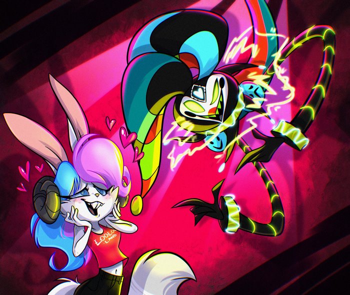 Robo Fizz electrifies a fan in Loo Loo Land