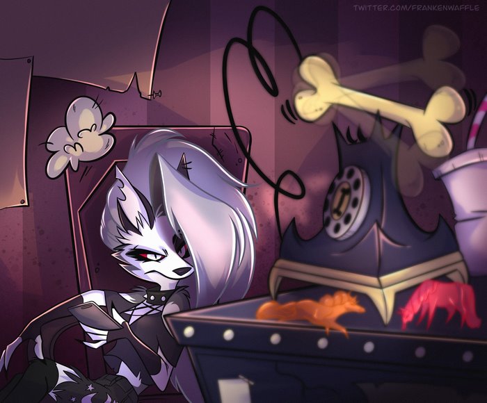 Loona from Helluva Boss in Moody Room