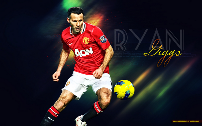 Ryan Giggs Manchester United Football Action