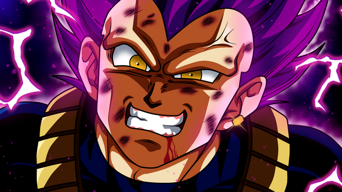 Vegeta Hakaishin Intense Battle Scene