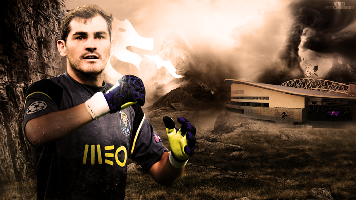Iker Casillas, FC Porto's Dragon, in a dramatic storm