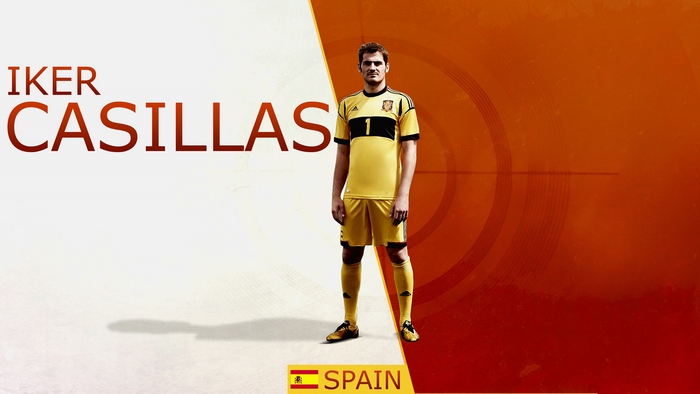 Iker Casillas in Spain National Football Team Kit