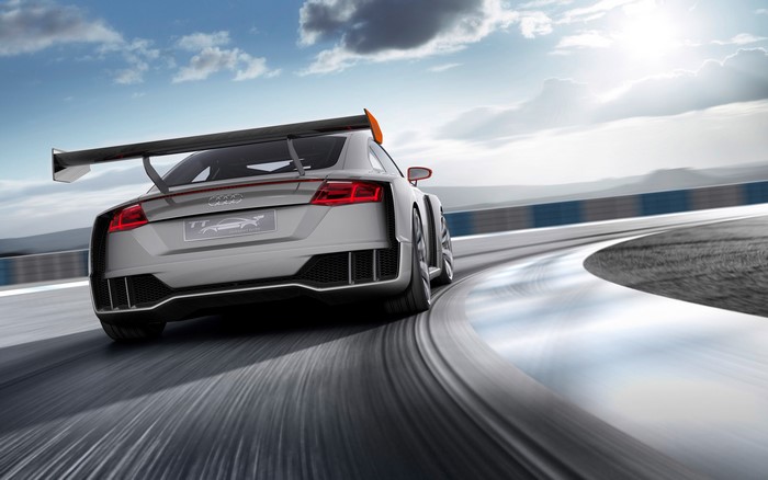 Audi TT Race Car Cornering on Track