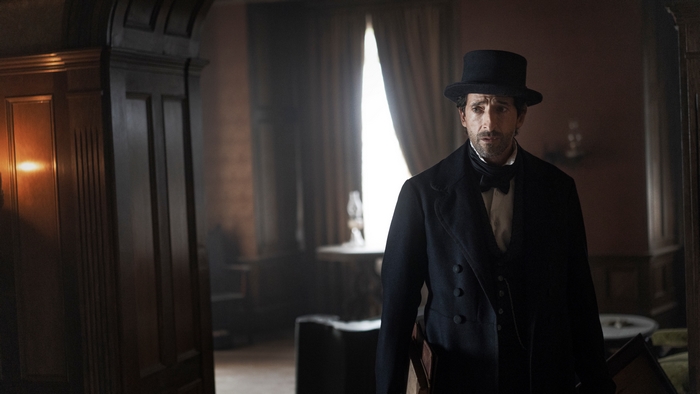 Adrien Brody in period costume from Chapelwaite