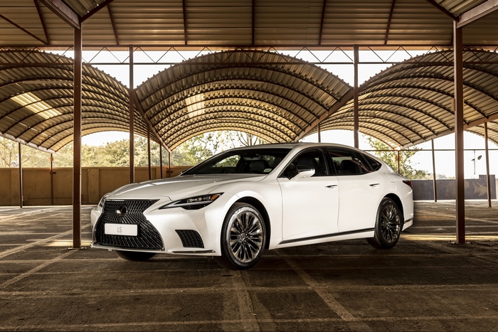 Lexus LS 500 Luxury Sedan Parked Under Canopy