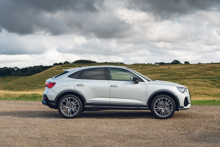 Audi Q3 Sportback S Line SUV on dirt road