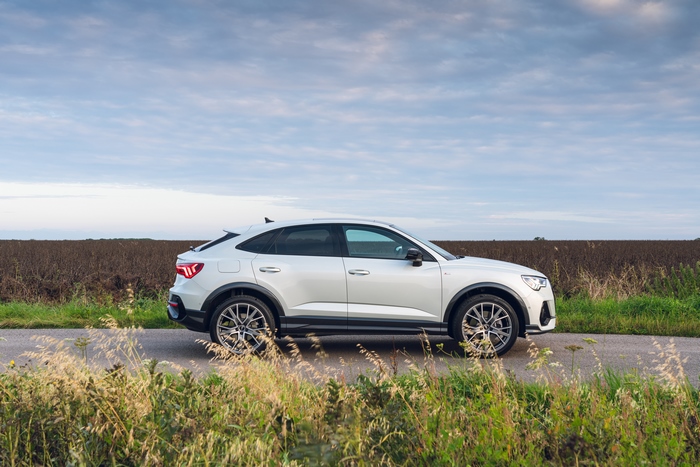 Audi Q3 Sportback S Line SUV on country road