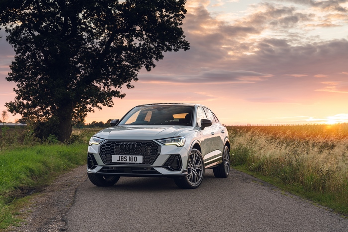 Audi Q3 Sportback S Line SUV at sunset