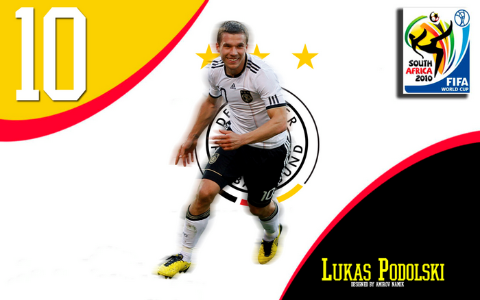 Lukas Podolski Germany National Team Number 10