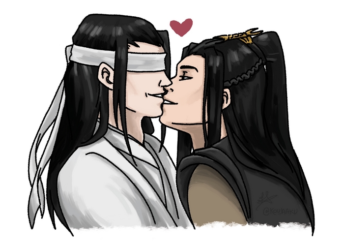 Xue Yang and Xiao Xingchen share a sweet kiss