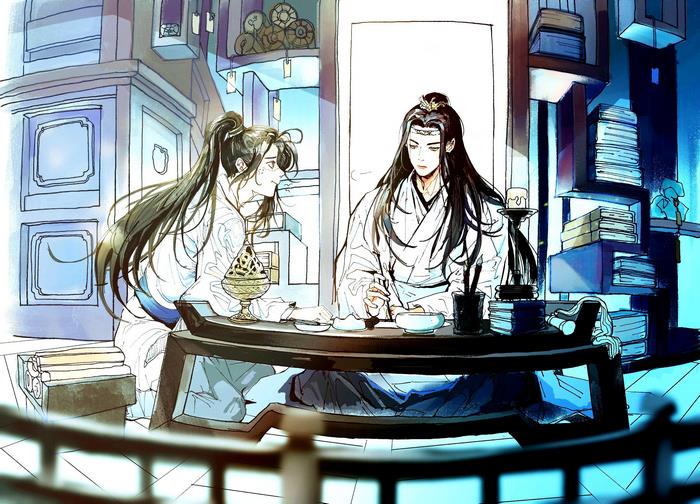 Mo Dao Zu Shi: Wei Wuxian and Lan Wangji in study