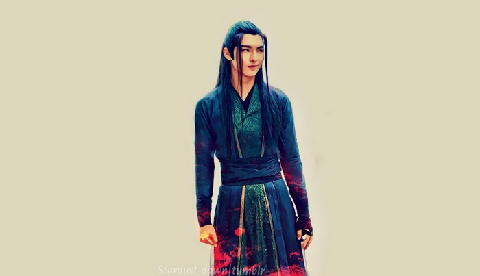Xue Yang from The Untamed with red glow