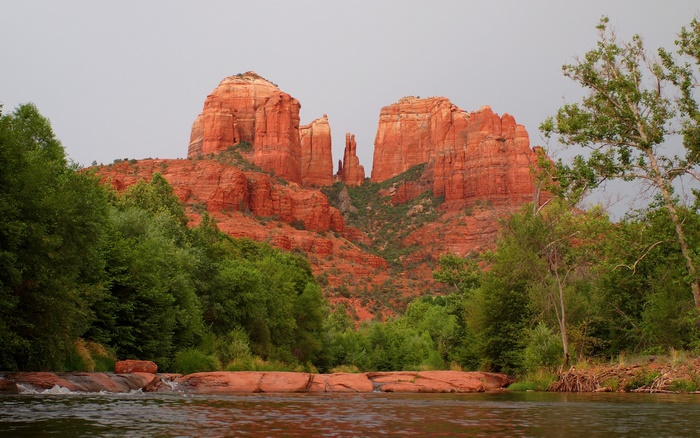 Cathedral Rock and River in Sedona, Arizona