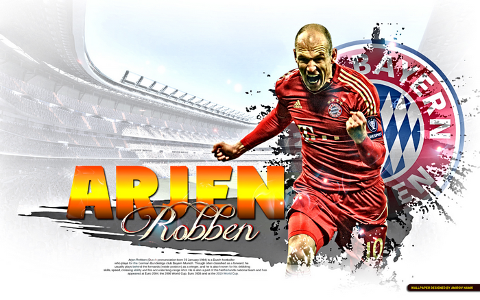 Arjen Robben celebrating for FC Bayern Munich