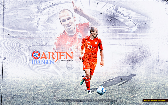 Arjen Robben FC Bayern Munich football player stadium