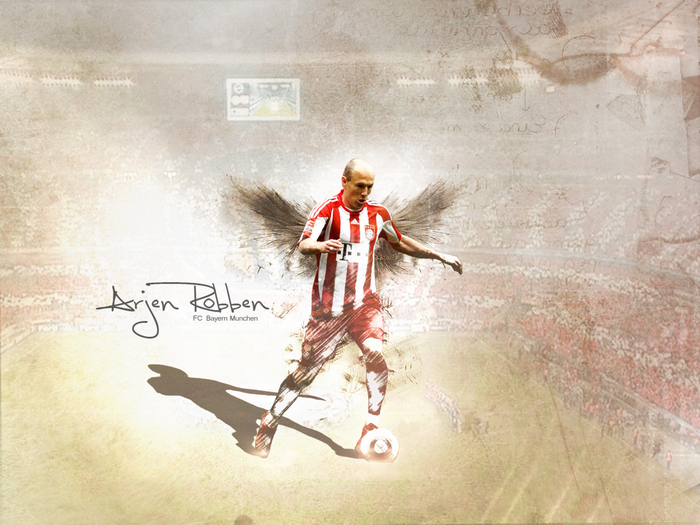 Arjen Robben FC Bayern Munich winged football art