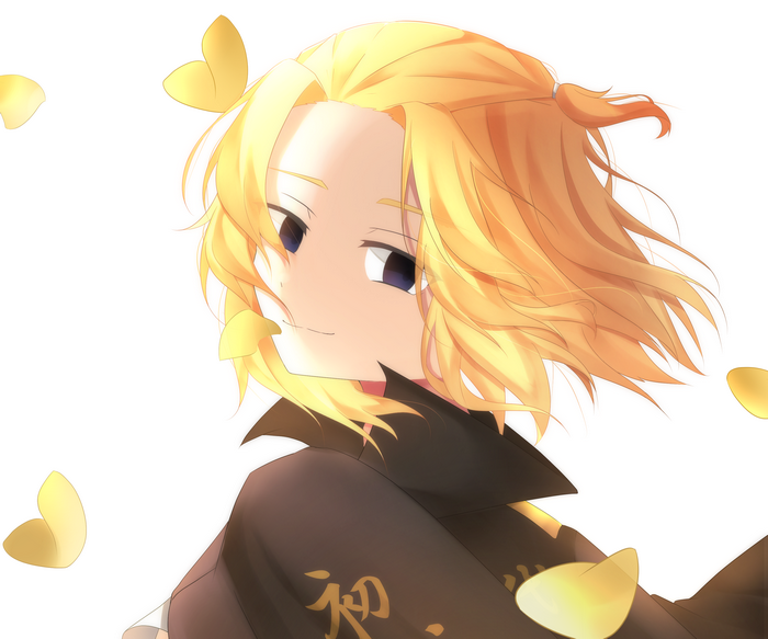 Mikey Manjiro Sano Smiling Amidst Golden Petals