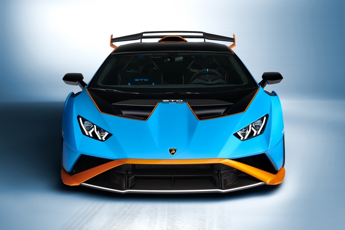 Lamborghini Huracán STO Blue Supercar 4K