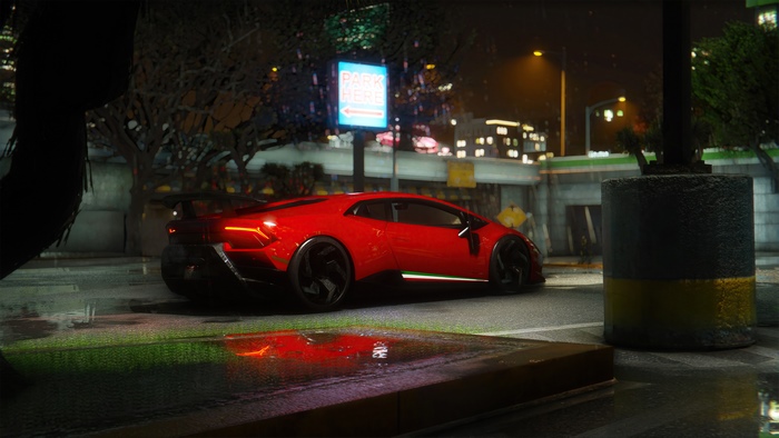 Red Lamborghini Huracan Performante in Grand Theft Auto V 4K