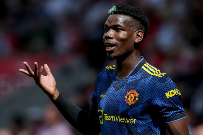 Paul Pogba in his Manchester United jersey