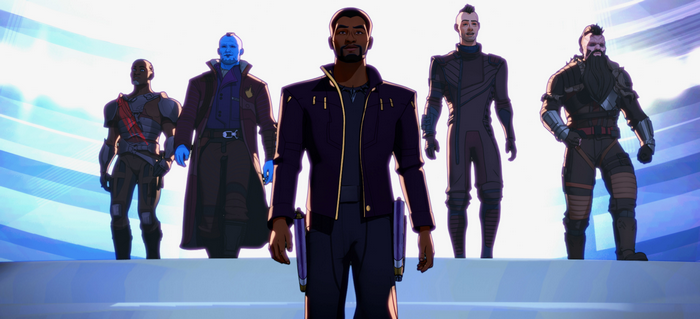 T'Challa Star-Lord and Ravagers in Marvel's What If...?