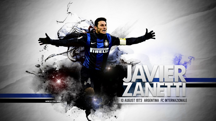 Javier Zanetti Inter Milan artistic celebration