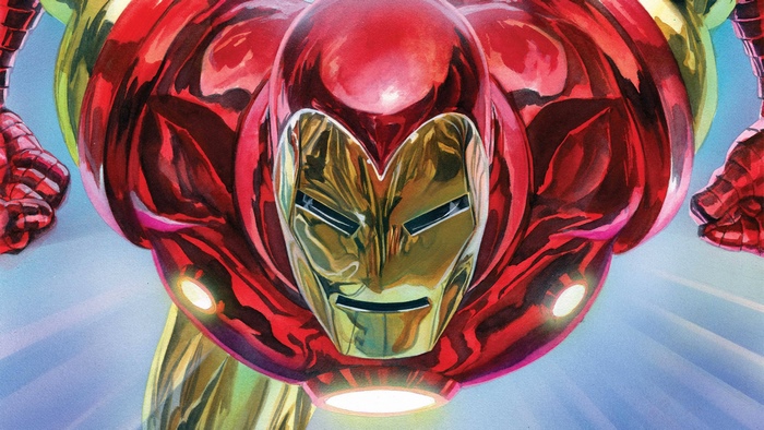 Iron Man's Glistening Red and Gold Armor