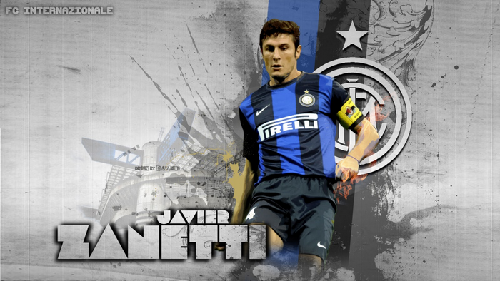 Javier Zanetti Inter Milan Footballer Grunge Art