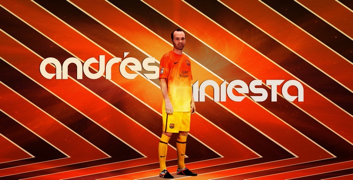 Andrés Iniesta FC Barcelona player portrait