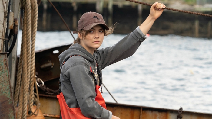 Emilia Jones as Ruby Rossi from CODA on a boat